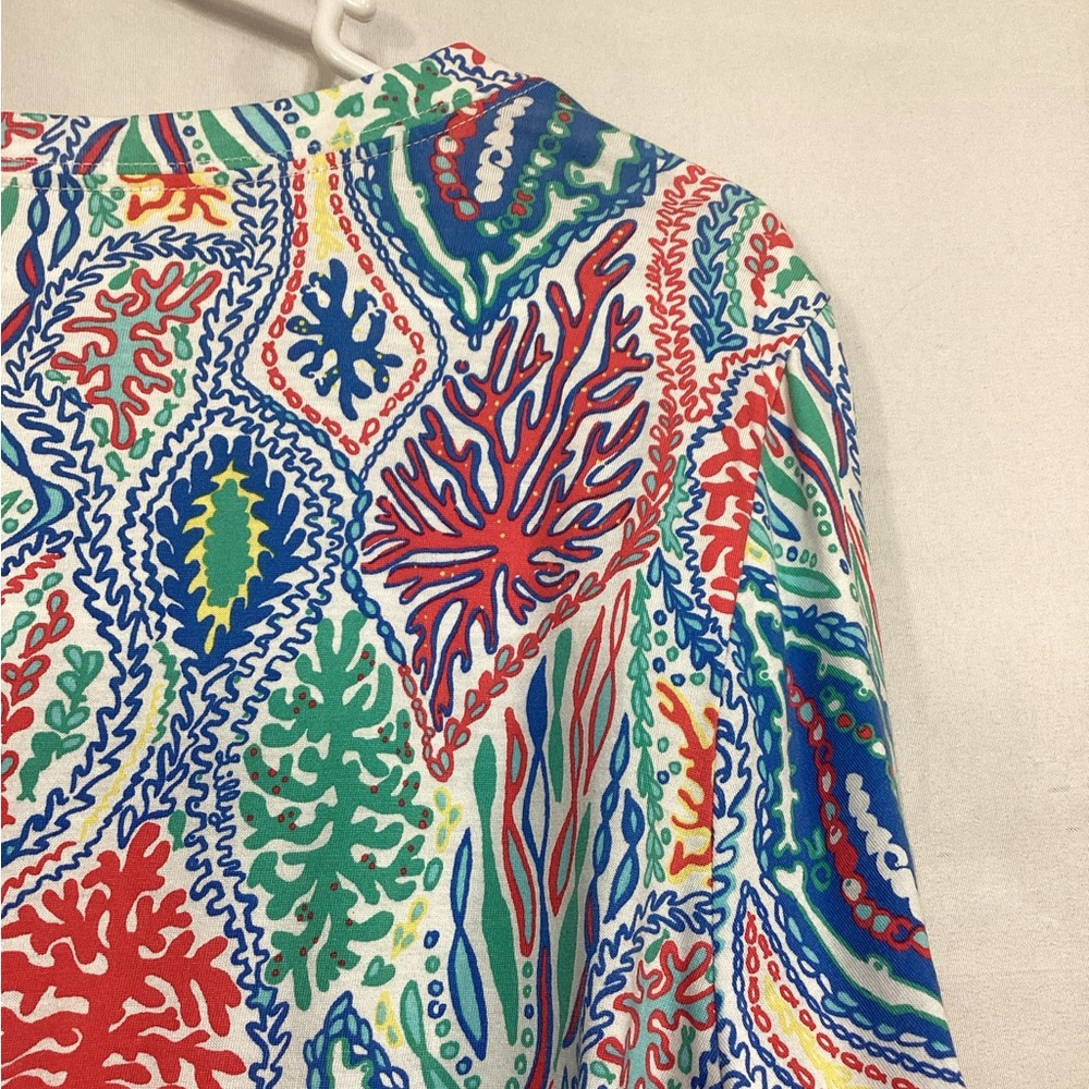 NWT Lilly Pulitzer XL Vibrant Leaf Pattern Dress - Picture 9 of 14